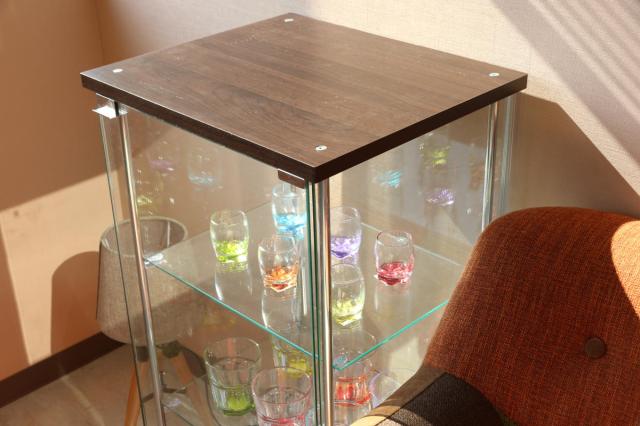 ショーケース 幅42.5cm 3段 コレクションケース ガラス製