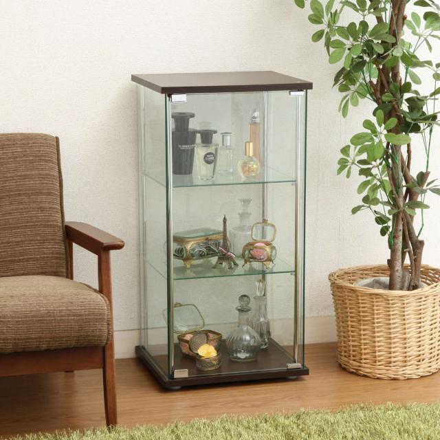 ショーケース 幅42.5cm 3段 コレクションケース ガラス製 ショーケース 幅42.5cm 3段 コレクションケース ガラス製