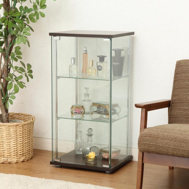 ショーケース 幅42.5cm 3段 コレクションケース ガラス製 