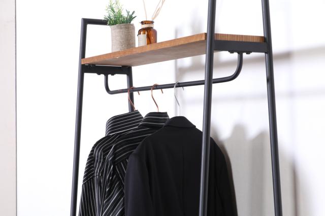 ハンガーラック 幅80cm スチール製 ブルックリンスタイル ワード