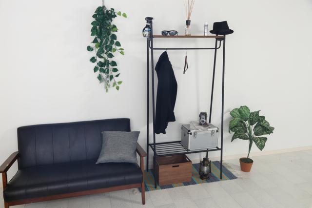 オーダーハンドメイド　ブルックリン調ハンガーラック JK-PLAN ハンガーラック オープンラック 収納棚 ビンテージ風