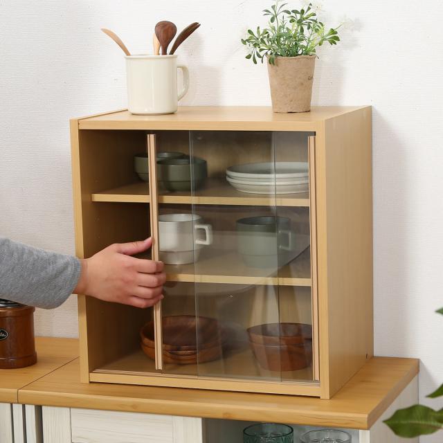 茶箪笥 カップボード 食器棚　アンティーク　キャビネット　ガラス引戸棚 楽天市場】ガラスキャビネット カップボード 天然木 木製 オーク