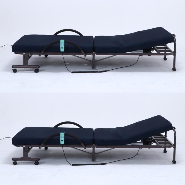 電動ベッド シングル 折りたたみ ベッド マットレス 電動 リクライニング （ リクライニングベッド 折りたたみベッド ベット 折り畳み シングルベッド 背 脚 折り畳みベッド 電動リクライニングベッド キャスター付き ）_10