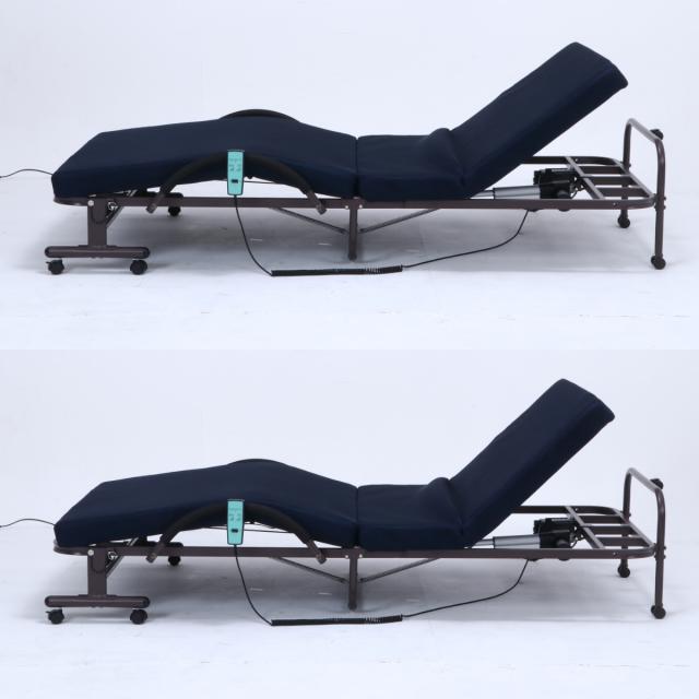 電動ベッド シングル 折りたたみ ベッド マットレス 電動 リクライニング （ リクライニングベッド 折りたたみベッド ベット 折り畳み シングルベッド 背 脚 折り畳みベッド 電動リクライニングベッド キャスター付き ）_12