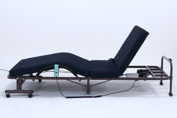 電動ベッド シングル 折りたたみ ベッド マットレス 電動 リクライニング （ リクライニングベッド 折りたたみベッド ベット 折り畳み シングルベッド 背 脚 折り畳みベッド 電動リクライニングベッド キャスター付き ）_6