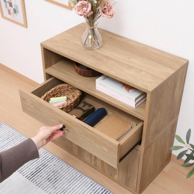 インナーボックス EZBO コネクトボックス 引き出し １段 （ 幅60×奥行32×高さ31cm 収納棚 収納ボックス オープンラック ラック 収納 ボックス BOX 棚 小物 簡単組立 連結可能 おしゃれ シンプル 書類 横長 リビング収納 ） その他ケース・ボックス・小物