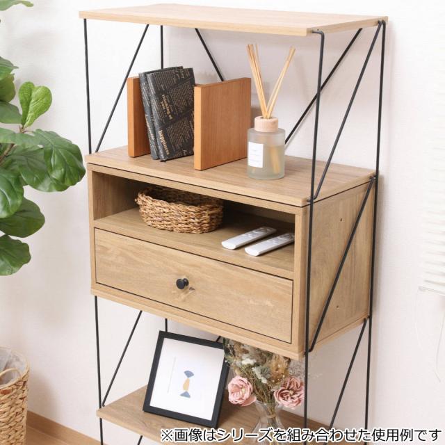 インナーボックス EZBO コネクトボックス 引き出し １段 （ 幅60×奥行32×高さ31cm 収納棚 収納ボックス オープンラック ラック 収納 ボックス BOX 棚 小物 簡単組立 連結可能 おしゃれ シンプル 書類 横長 リビング収納 ） その他ケース・ボックス・小物