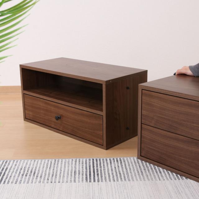 インナーボックス EZBO コネクトボックス 引き出し １段 （ 幅60×奥行32×高さ31cm 収納棚 収納ボックス オープンラック ラック 収納 ボックス BOX 棚 小物 簡単組立 連結可能 おしゃれ シンプル 書類 横長 リビング収納 ） その他ケース・ボックス・小物