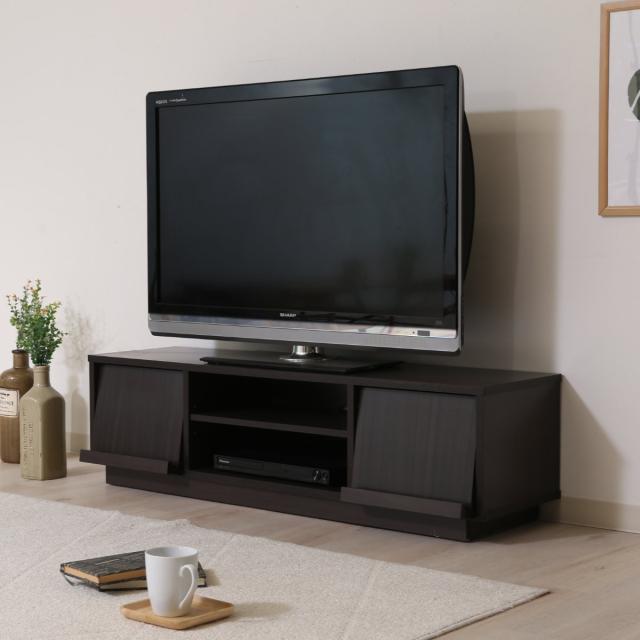 テレビ台 幅119cm ローボード フラップ扉タイプ シンプルデザイン