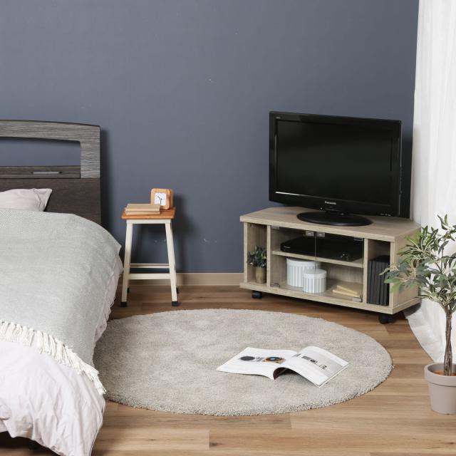 テレビ台 幅78.5cm コーナー型 北欧風 シンプルデザイン