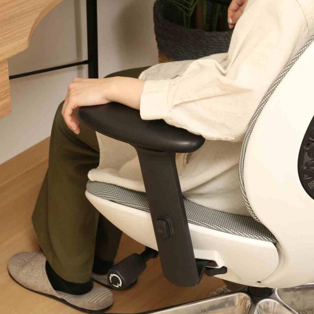 オフィスチェア 肘付 昇降式 エッグ型 OVOチェア （ デスクチェア 回転 高さ調節 キャスター メッシュ アームレスト スタイリッシュ モダン おしゃれ ）_12