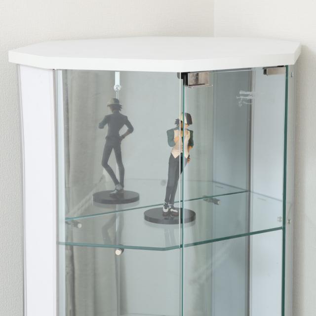 ガラスコレクションケース コーナータイプ 幅52cm 4段 ショーケース