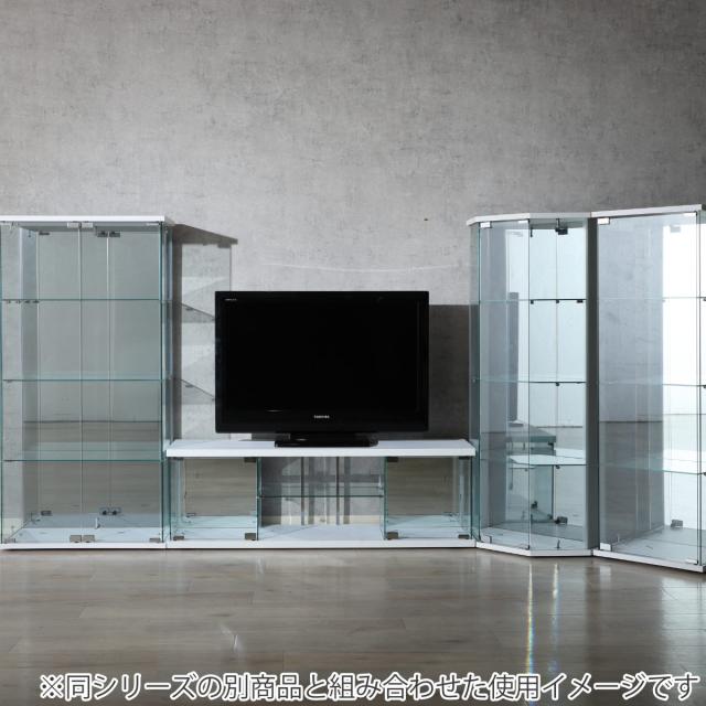 テレビ台 幅110cm ガラスコレクションケース ショーケース （ TV台 テレビボード コレクションケース AVラック 収納 ラック 棚 BAAL 背面ミラー 展示 フィギュアケース 見せる収納 キャスター付 ブラック ホワイト ）_19