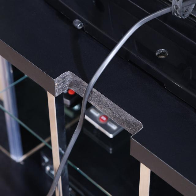 テレビ台 幅110cm ガラスコレクションケース ショーケース （ TV台 テレビボード コレクションケース AVラック 収納 ラック 棚 BAAL 背面ミラー 展示 フィギュアケース 見せる収納 キャスター付 ブラック ホワイト ）_9