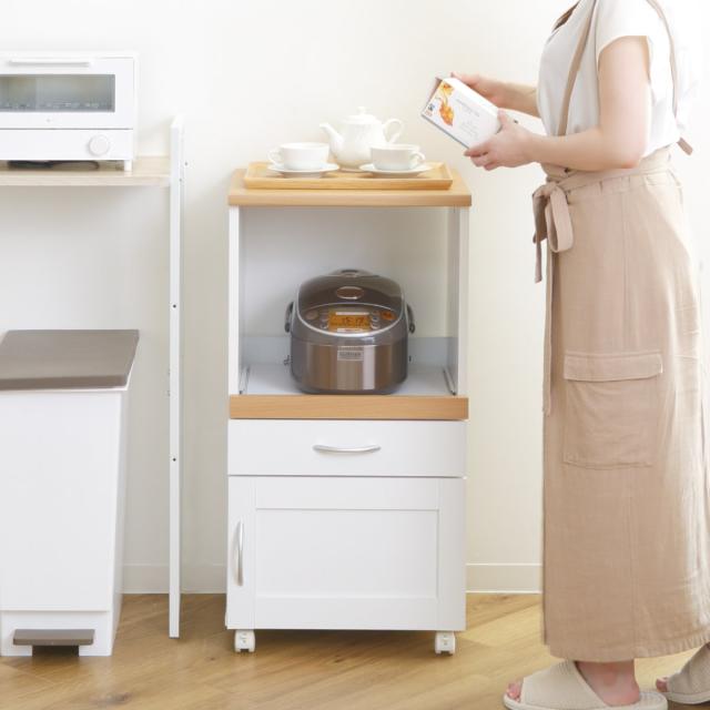 カウンター　キッチン　国産　レンジ台　収納　ホワイト　未使用アウトレット 楽天市場】☆20時からMAX50％OFFクーポン☆キッチンカウンター 国産