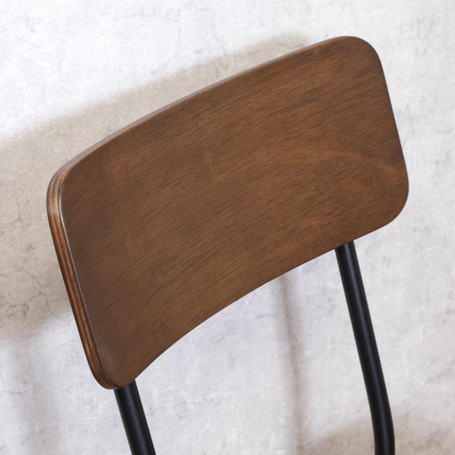ダイニングチェア 座面高39.5cm 2脚セット DECO 木製 （ チェア ダイニング イス 椅子 木目 食卓椅子 肘なし アイアンフレーム 完成品 いす 食卓 リビング リビングチェア シンプル デスクチェア ）_5
