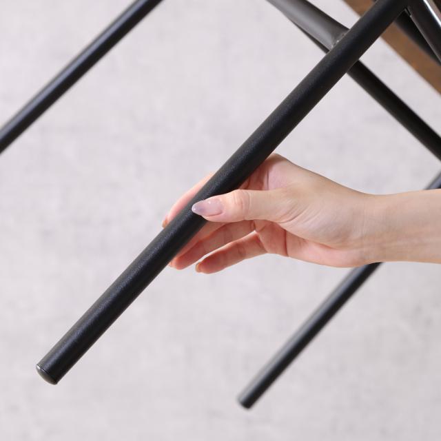 ダイニングチェア 座面高39.5cm 2脚セット DECO 木製 （ チェア ダイニング イス 椅子 木目 食卓椅子 肘なし アイアンフレーム 完成品 いす 食卓 リビング リビングチェア シンプル デスクチェア ）_9
