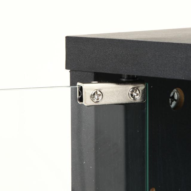 コレクションケース 幅90cm TOR ロータイプ ミラー付き ガラス扉 （ ラック 棚 ディスプレイ 背面ミラー ウィスキー棚 収納 展示 フィギュアケース 見せる収納 可動棚 ブラック ホワイト ）_15