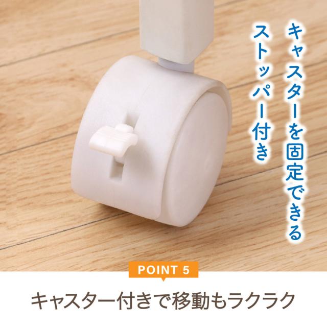 ファイルワゴン 幅55cm 2段 キャスター付 （ ワゴン A4対応 書類 ファイル 収納 ブックエンド付 ファイルラック 棚 ラック 斜め 本棚 机下 ブラック ホワイトA4 ）_14