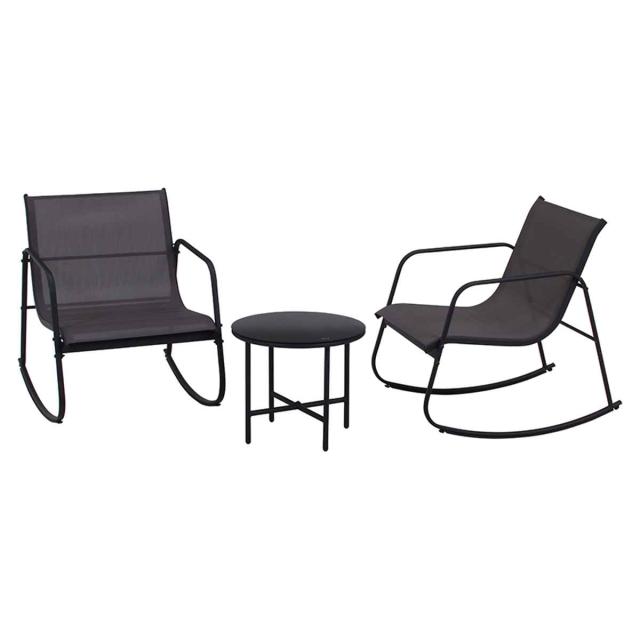 ロッキングチェア＆テーブル 3点セット Astoria （ ガーデン ソファ チェア ロッキングチェア テーブル 椅子 机 庭 屋外 センターテーブル カフェ風 モダン インテリア バルコニー 室内 ホテル リゾート ガラス天板 高級感 おしゃれ ）_15