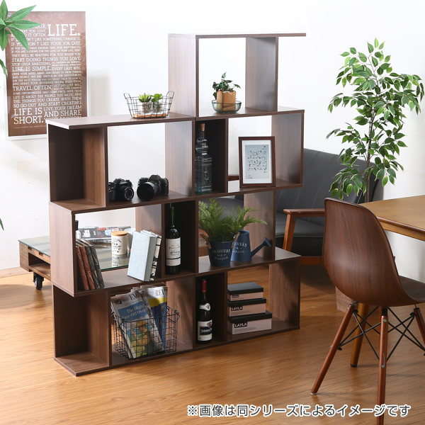 ディスプレイラック 3段 S型 ブックシェルフ 幅59cm （ 収納 オープン