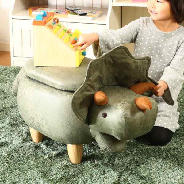 アニマルスツール 恐竜 収納 スツール 動物 椅子 キッズ イス チェア オットマン ダイナソー （ 足置き 腰掛け チェアー 収納スツール アニマル 収納付き リビング 玄関 子ども 子供 かわいい アニマルチェア おしゃれ ）の通販は