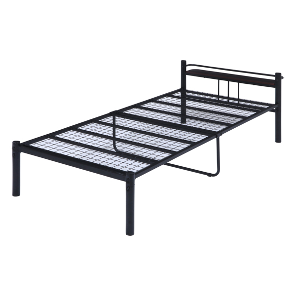 ベッド シングル パイプベッド 宮棚 ラック付き スチールベッド