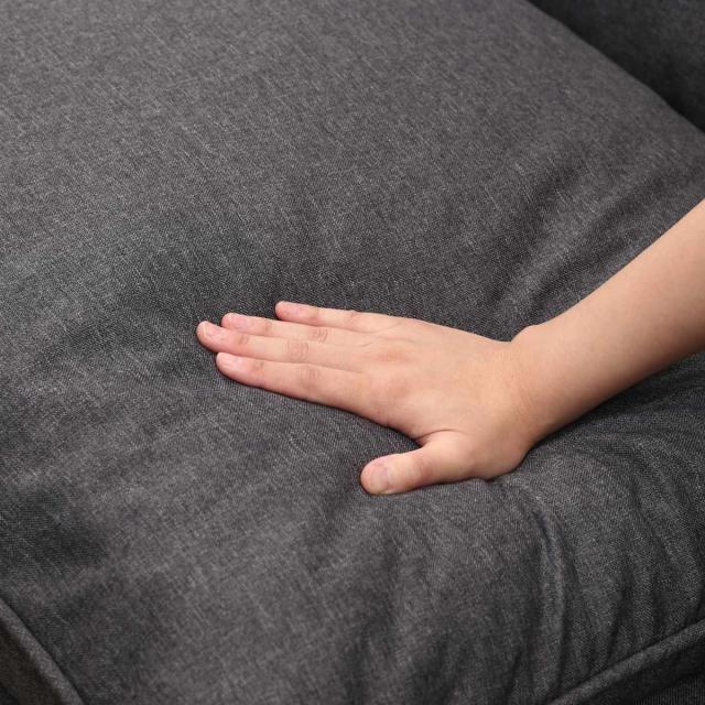 ソファ リクライニング 一人掛け 幅70cm クッション （ 一人用 ハイバック チェア リラックスチェア ロータイプ ソファー ファブリック 天然木 座椅子 肘なし リビング 6段階調節 ヘッドレスト 角度調節 モダン 北欧 ）_15