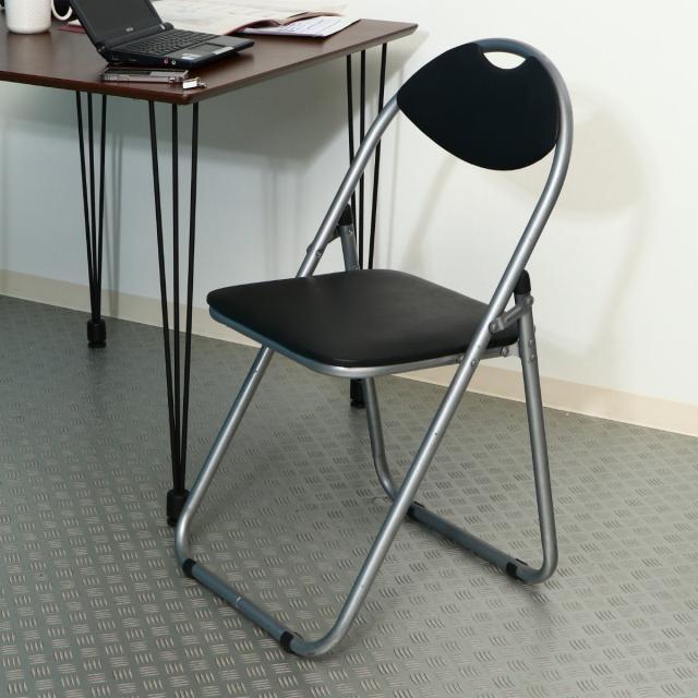 パイプ椅子 6脚セット 座面高45cm パイプ 折りたたみ （ 折り畳み椅子