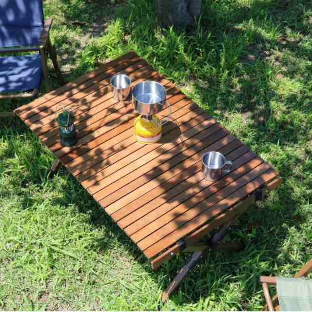木製テーブル　キャンプフォールディングテーブル「付属ケース付き」