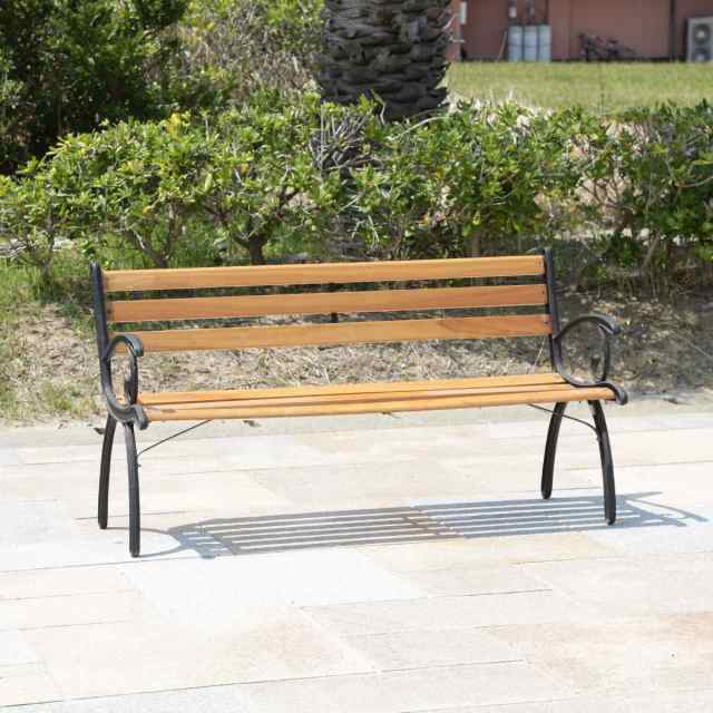 ベンチ パークベンチ ナチュラル 幅126cm 木製 ( ガーデンベンチ 木製ベンチ ウッドベンチ 公園ベンチ チェア 椅子 屋外 2人掛け 天然木|au PAY マーケット