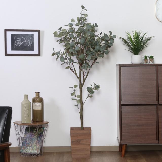 フェイクグリーン ユーカリ 高さ150cm ジョイント式 （ 人工観葉植物 大型 樹木 造花 人工樹木 観葉植物 アートグリーン 水やり不要 お手入れ簡単 植物 フェイク 木 樹 リビング 玄関 インテリア グリーン 枯れない お祝い ） 花・観葉植物・盆栽