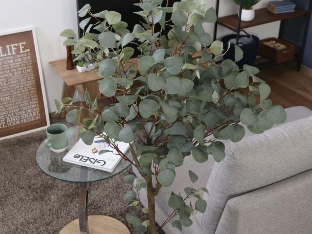 フェイクグリーン ユーカリ 高さ150cm ジョイント式 （ 人工観葉植物 大型 樹木 造花 人工樹木 観葉植物 アートグリーン 水やり不要 お手入れ簡単 植物 フェイク 木 樹 リビング 玄関 インテリア グリーン 枯れない お祝い ） 花・観葉植物・盆栽