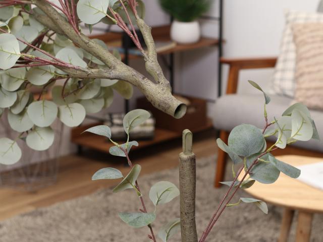 フェイクグリーン ユーカリ 高さ150cm ジョイント式 （ 人工観葉植物 大型 樹木 造花 人工樹木 観葉植物 アートグリーン 水やり不要 お手入れ簡単 植物 フェイク 木 樹 リビング 玄関 インテリア グリーン 枯れない お祝い ） 花・観葉植物・盆栽
