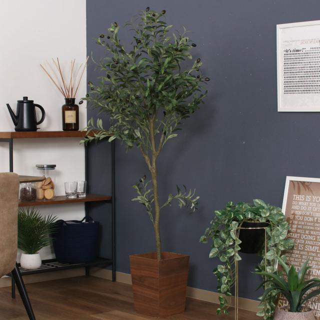 フェイクグリーン オリーブ 高さ150cm ジョイント式 （ 人工観葉植物 大型 樹木 造花 人工樹木 観葉植物 アートグリーン 水やり不要 お手入れ簡単 植物 フェイク 木 樹 リビング 玄関 インテリア グリーン 枯れない お祝い ）_15