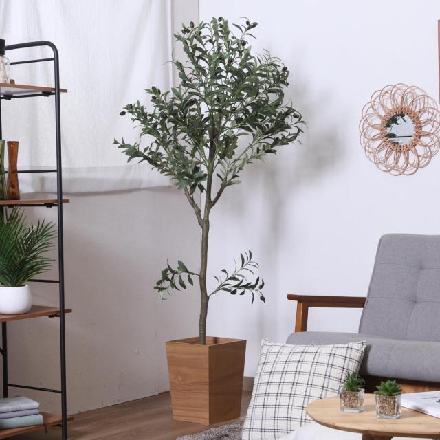 フェイクグリーン オリーブ 高さ150cm ジョイント式 （ 人工観葉植物 大型 樹木 造花 人工樹木 観葉植物 アートグリーン 水やり不要 お手入れ簡単 植物 フェイク 木 樹 リビング 玄関 インテリア グリーン 枯れない お祝い ）_16