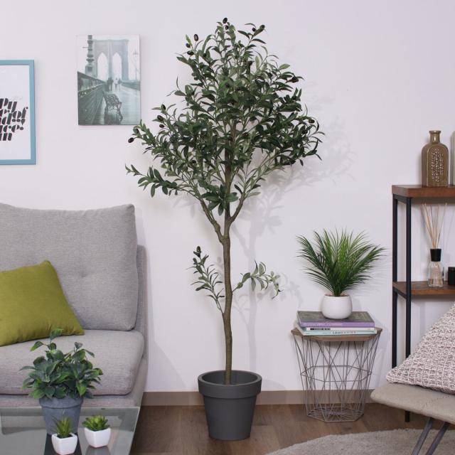 フェイクグリーン オリーブ 高さ150cm ジョイント式 （ 人工観葉植物 大型 樹木 造花 人工樹木 観葉植物 アートグリーン 水やり不要 お手入れ簡単 植物 フェイク 木 樹 リビング 玄関 インテリア グリーン 枯れない お祝い ）_4
