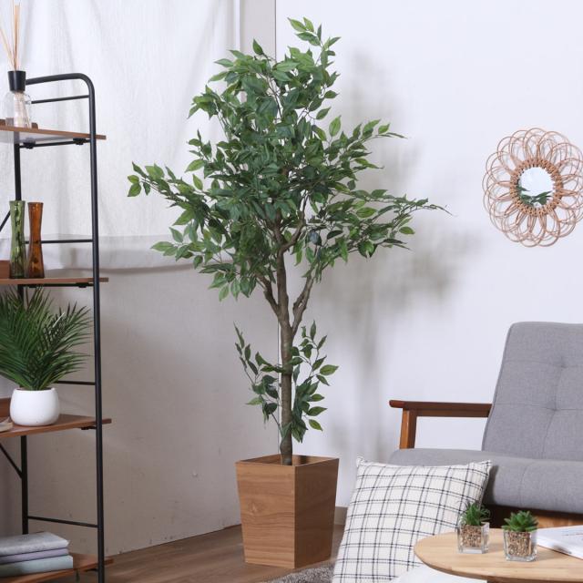 フェイクグリーン フィカス 高さ160cm ジョイント式 （ 人工観葉植物 大型 樹木 造花 人工樹木 観葉植物 アートグリーン 水やり不要 お手入れ簡単 植物 フェイク 木 樹 リビング 玄関 インテリア グリーン 枯れない お祝い ）_16