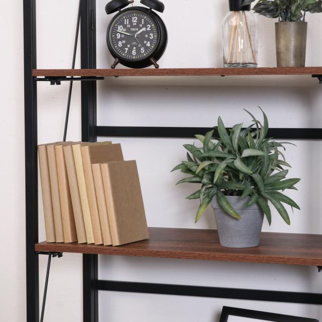 古家具ビンテージ品◾️木製無垢材 折り畳み式 4段 本棚