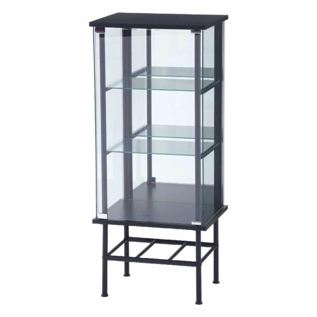 コレクションケース 幅48.6cm 3段 背面ミラー （ ディスプレイ コレクション キャビネット 収納 家具 完成品 飾り棚 棚 ラック リビング 鏡 ホワイト ブラック 棚付 ）_15