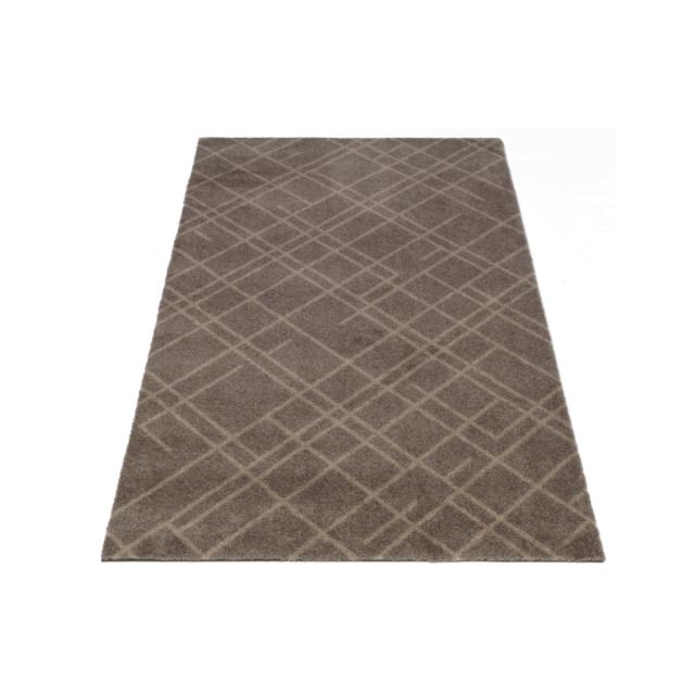 玄関マット チカ コペンハーゲン フロアマット 67×120 屋内 （ マット 玄関 ストライプ ドット はさみで切れる 幅120cm 敷き物 ラグ 滑り止め インテリア 室内用マット おしゃれ ベージュ ブラック 洗面所 ランドリー 敷物 ）_15