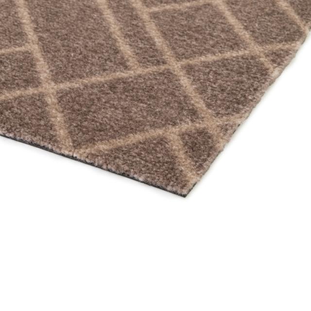 玄関マット チカ コペンハーゲン フロアマット 67×120 屋内 （ マット 玄関 ストライプ ドット はさみで切れる 幅120cm 敷き物 ラグ 滑り止め インテリア 室内用マット おしゃれ ベージュ ブラック 洗面所 ランドリー 敷物 ）_16