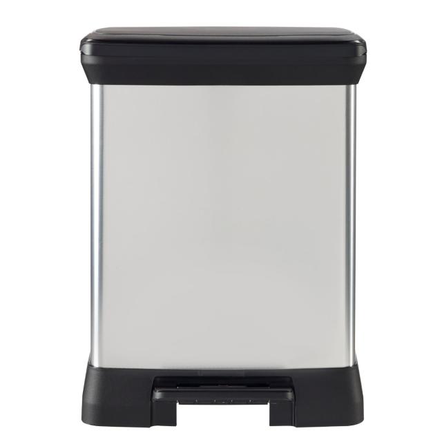 ゴミ箱 30L Deco ペダルビン ペダル式 （ ごみ箱 30リットル デコ ペダル ふた付き 軽量 ステンレス風 シンプル プラスチック スタイリッシュ 袋止め付き 分別 ）_11
