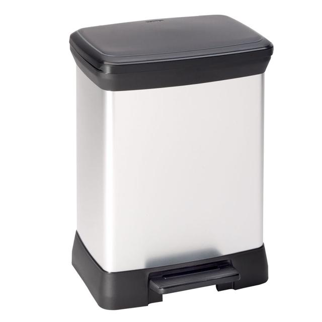 ゴミ箱 30L Deco ペダルビン ペダル式 （ ごみ箱 30リットル デコ ペダル ふた付き 軽量 ステンレス風 シンプル プラスチック スタイリッシュ 袋止め付き 分別 ）_12