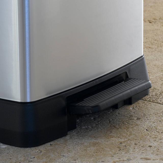 ゴミ箱 30L Deco ペダルビン ペダル式 （ ごみ箱 30リットル デコ ペダル ふた付き 軽量 ステンレス風 シンプル プラスチック スタイリッシュ 袋止め付き 分別 ）_6