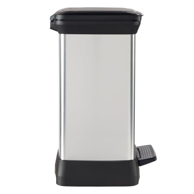 ゴミ箱 30L Deco ペダルビン ペダル式 （ ごみ箱 30リットル デコ ペダル ふた付き 軽量 ステンレス風 シンプル プラスチック スタイリッシュ 袋止め付き 分別 ）_9