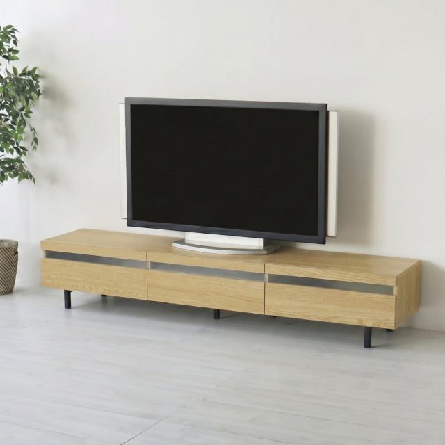 テレビ台 ローボード 幅180cm オーク 無垢材 （ 開梱設置 TV台 脚付き