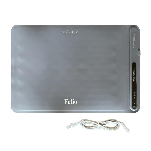食卓用フードウォーマー 大判タイプ Felio （ フェリオ 保温プレート 料理 保温 シート 卓上 マット ランチョンマット 1面 電気 冷めない 温度調節 温度設定 シリコン タイマー 食卓 テーブル お皿 鍋 ）_1