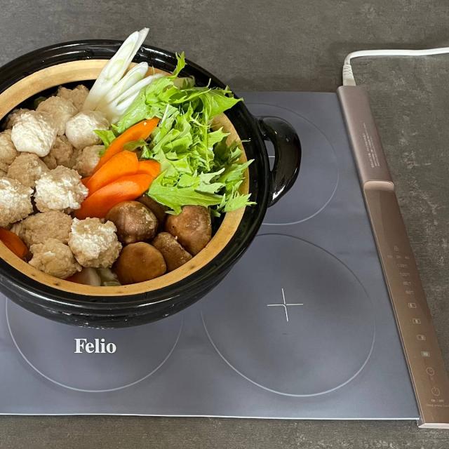 食卓用フードウォーマー セパレートタイプ Felio （ フェリオ 保温プレート 料理 保温 シート 卓上 マット ランチョンマット 3面 電気 冷めない 温度調節 温度設定 シリコン タイマー 食卓 テーブル お皿 鍋 ）_11