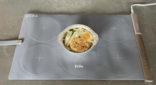 食卓用フードウォーマー セパレートタイプ Felio （ フェリオ 保温プレート 料理 保温 シート 卓上 マット ランチョンマット 3面 電気 冷めない 温度調節 温度設定 シリコン タイマー 食卓 テーブル お皿 鍋 ）_8